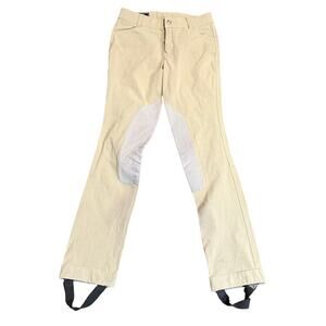 Ariat Riding Jodhpurs, Knee Patch Equestrian Breeches With Foot Straps, Girls 12